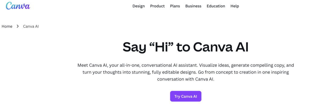 Canva dashboard